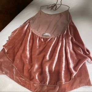 Alice and Olivia rose gold halter top
